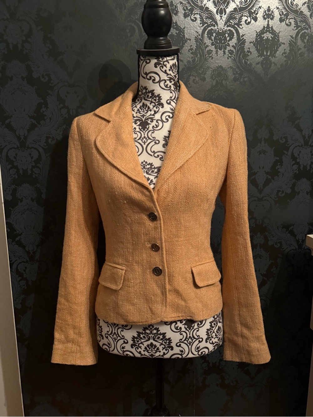 Dolce & Gabbana Tailored Orange Tweed Blazer